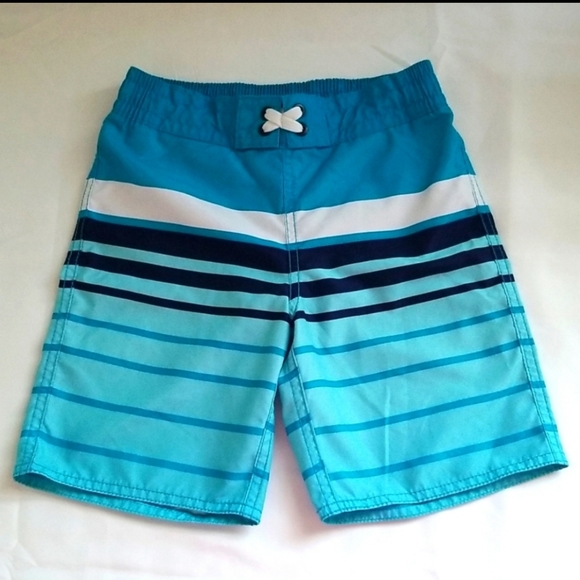 Old Navy Other - Boy's Swimming Shorts / Boardshorts Blue Striped Print Size Small Boy's (6-7)